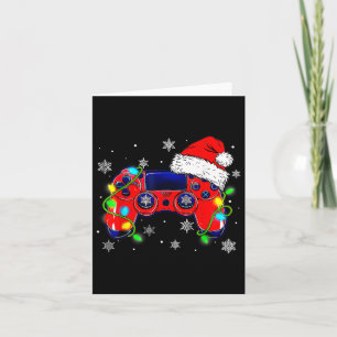Carte Contrôleur de jeu vidéo de Noël Santa Hat Gamer Bo
