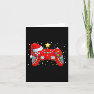 Carte Contrôleur de jeu vidéo Noël Santa Hat Gamer Bo