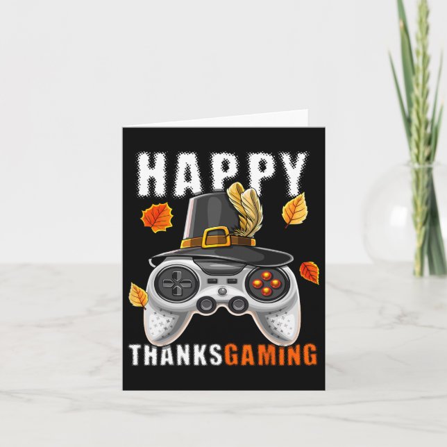 Carte Contrôleur de jeu vidéo Thanksgiving Costume de pè (Devant)