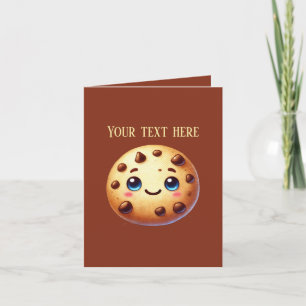 Carte cookie personnalisable aux pépites de chocolat fou