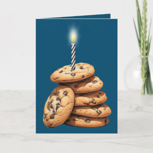 Carte Cookies à chips au chocolat Anniversaire