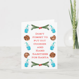 Carte Cookies and Hand Sanitizer for Santa