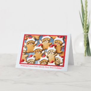 Carte Cookies de Noël avec Gingerbread Chats