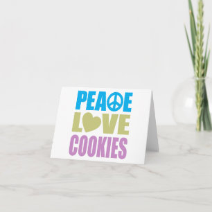 Carte Cookies Peace Love