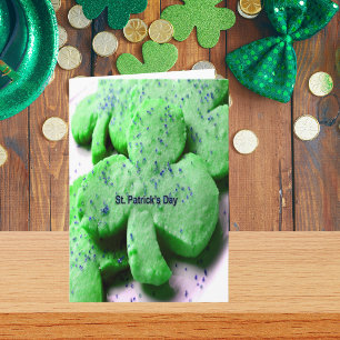 Carte Cookies Shamrocks de la Saint-Patrick