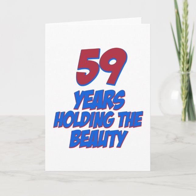 Carte cool 59 ans conception d'anniversaire (Devant)