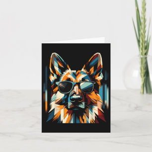 Carte Cool allemand berger chien cuisine style art Chris