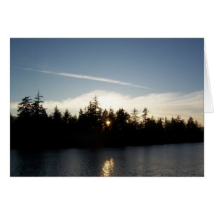 Carte cool Blue Sunset Note