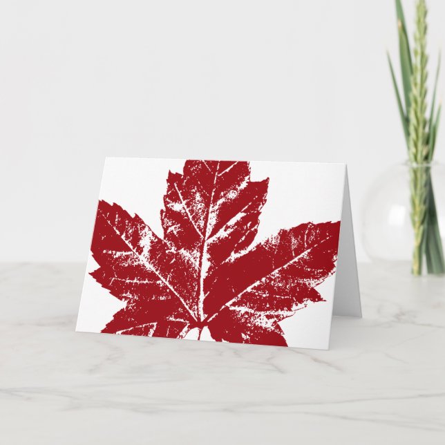Carte cool Canada Carte de voeux pour drapeau cana (Devant)