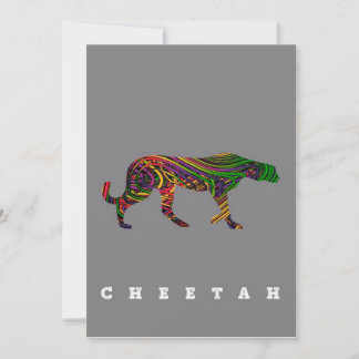 Carte Cool Cheetah design| Jour animal cadeau