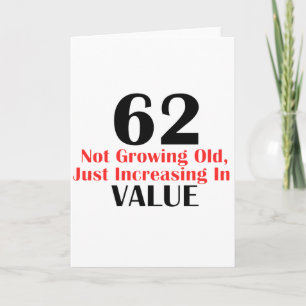 CARTE COOL CONCEPTIONS D'ANNIVERSAIRE DE 62 ANNÉES