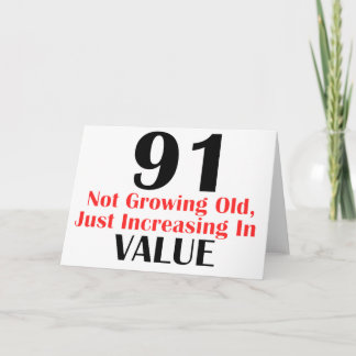 CARTE COOL CONCEPTIONS D'ANNIVERSAIRE DE 91 ANNÉES