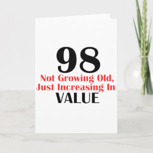 CARTE COOL CONCEPTIONS D'ANNIVERSAIRE DE 98 ANNÉES