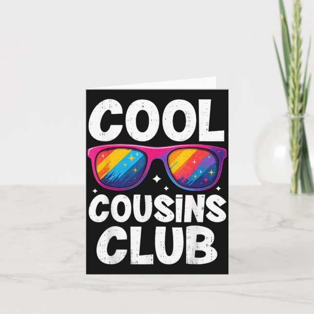 Carte Cool Cousins Club Family Matching Funny Cousin Squ (Devant)