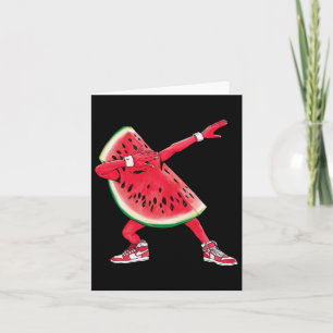 Carte Cool Dabbing Watermelon Drôle Fruit Dancing Athlet