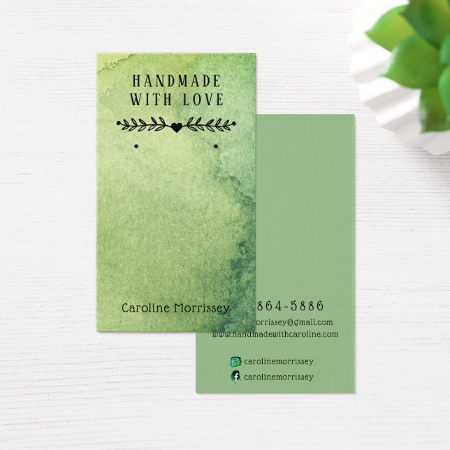 Carte cool d'aquarelle à oreille bijoux (Bureau)