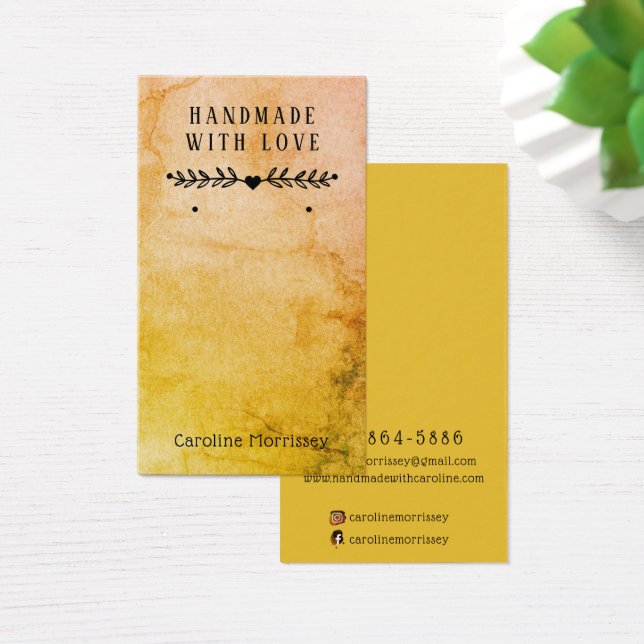 Carte cool d'aquarelle à oreille bijoux (Bureau)