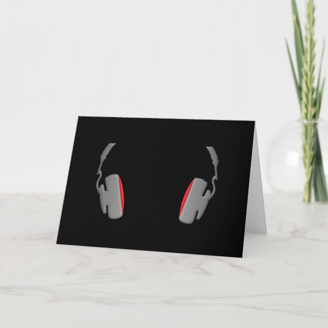 Carte Cool de casque simple et classique (Devant)