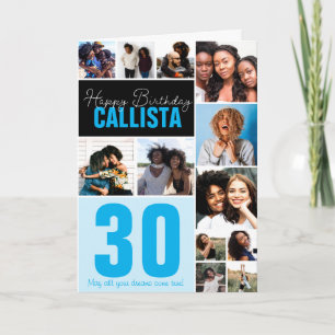 Carte Cool Famille amis Photo Collage Joyeux anniversair