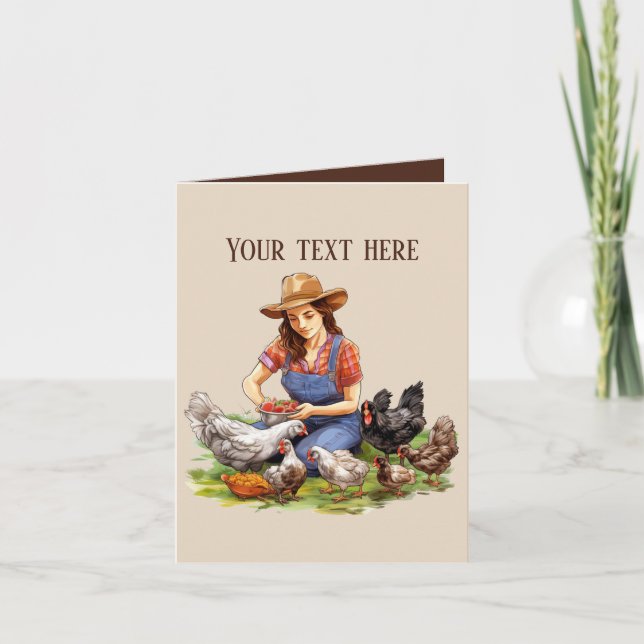 Carte Cool Farmer ajouter un message (Devant)