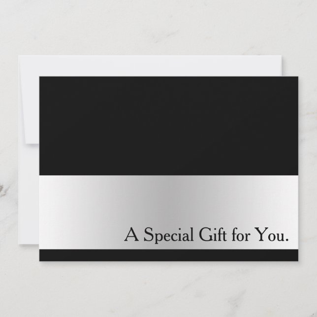 Carte Cool Faux Silver Stripe Modern Cadeau Certificat (Devant)