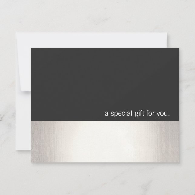 Carte Cool Faux Silver Stripe Modern Cadeau Certificat (Devant)