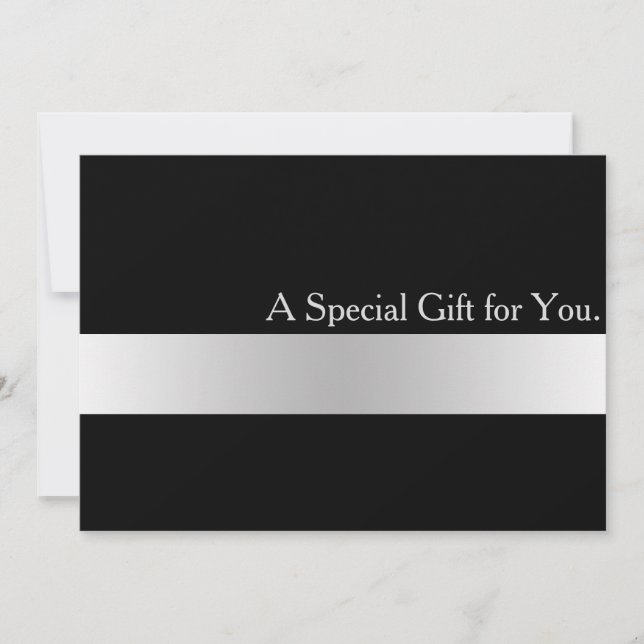 Carte Cool Faux Silver Stripe Modern Cadeau Certificat (Devant)