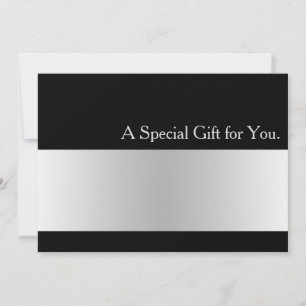 Carte Cool Faux Silver Stripe Modern Cadeau Certificat
