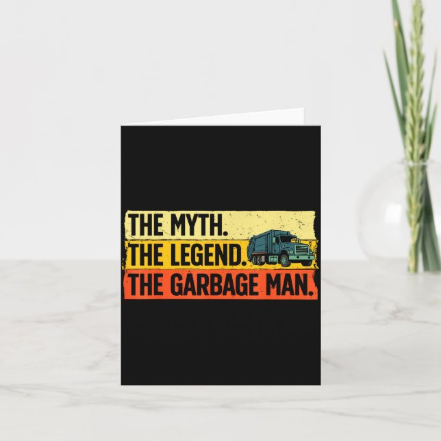 Carte Cool Garbage Man Art For Men Dad Father Garbage Du (Devant)