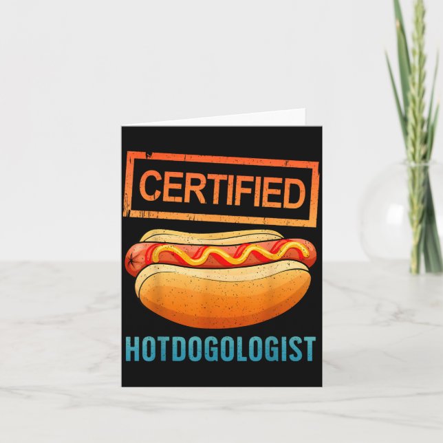 Carte Cool Hotdog Outfit For Men Women Adult Hotdog Hot  (Devant)