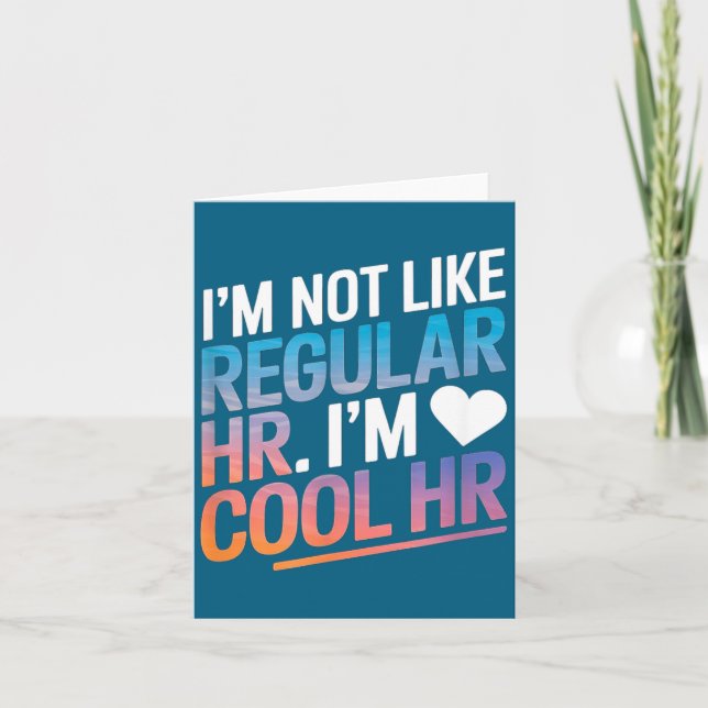 Carte Cool Hr Funny Hr Office Quote Human Resources  (Devant)