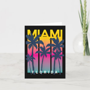 Carte Cool Miami Florida Graphic Design Tee - shirts, I 