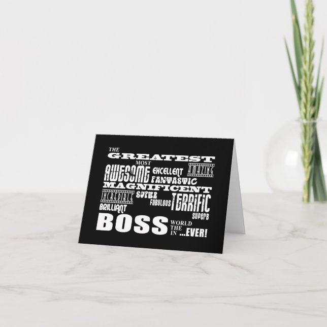 Carte Cool Moderne Fun Bosses : Plus Grand Boss (Devant)