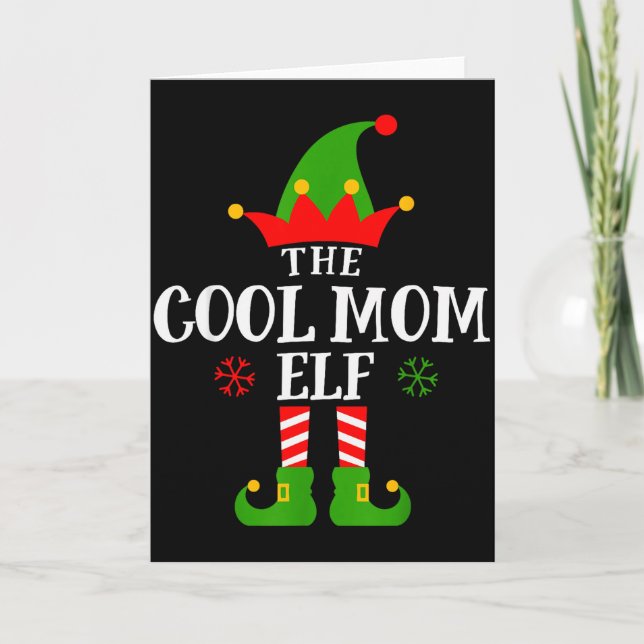 Carte Cool Mom Elf Funny Matching Family Christmas Pajam (Devant)