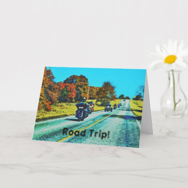 Carte cool Moto Art Road Trip Art Card (Petite plante)