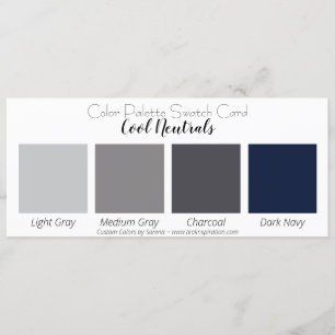 Carte Cool Neutre Palette Couleur