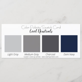 Carte Cool Neutre Palette Couleur