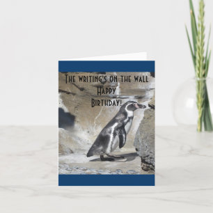 Carte Cool Penguin voeux d'anniversaire