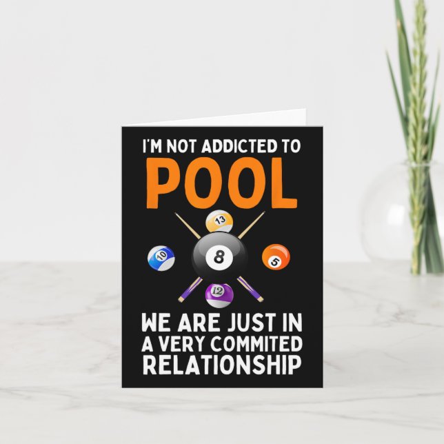 Carte Cool Pool Art Pour Hommes Femmes Garçons Billard 8 (Devant)