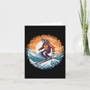 Carte Cool Pour Snowboard Et Ski Lover Dans Le Moun Blan