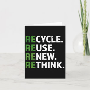 Carte Cool Recycler Réutiliser Repenser le devis Jour de