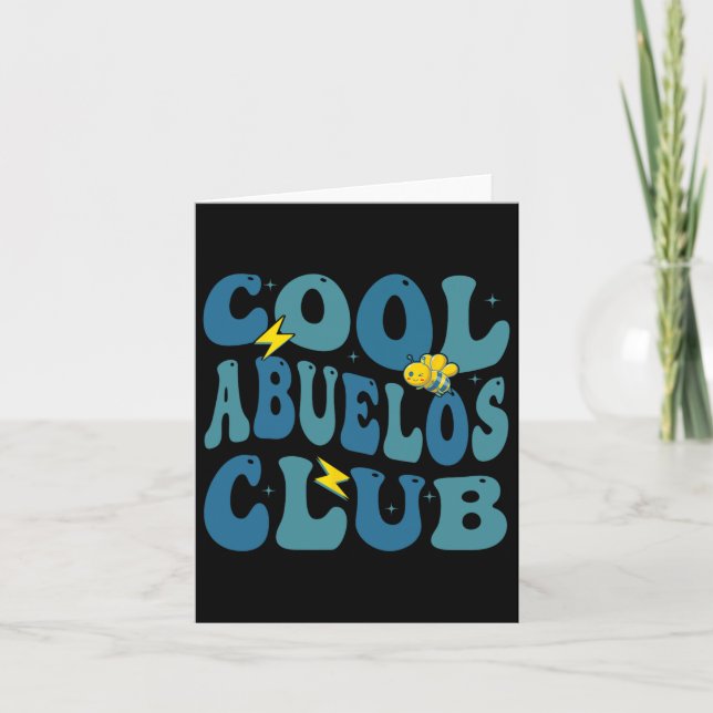 Carte Cool rétro Abuelos Club Fête des pères Nouveau gra (Devant)
