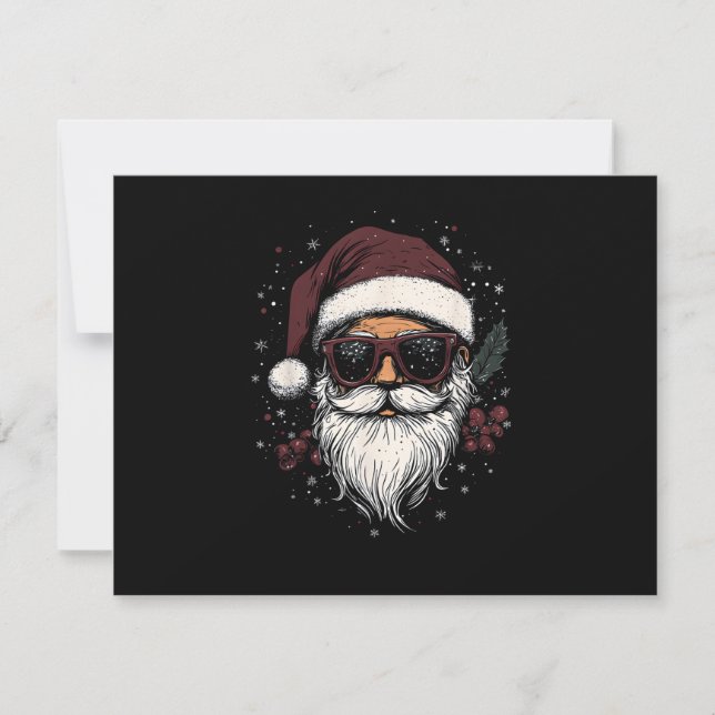Carte Cool Santa with Sunglasses Christmas (Devant)
