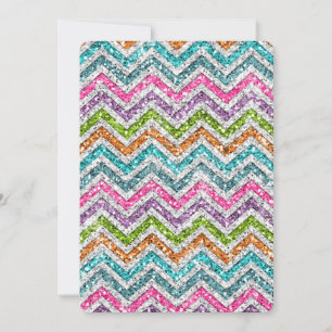 Carte Cool super tendance couleurs vives chevron zigzag