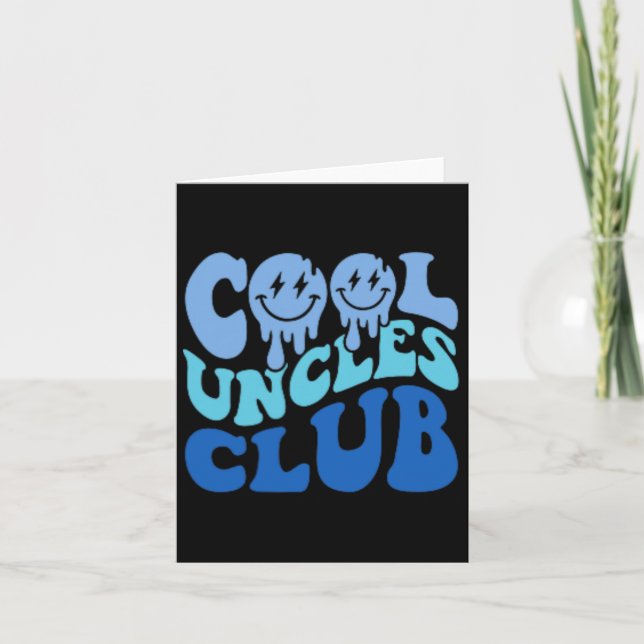 Carte Cool Uncles Club Meilleur oncle Jamais Drôle Fête  (Devant)