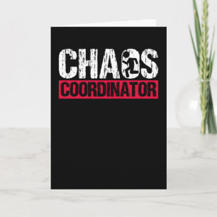 Carte Coordinateur Chaos Funny Parenting pour Maman