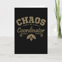 COORDONNATEUR DE CHAOS Employé Du Mois École à la