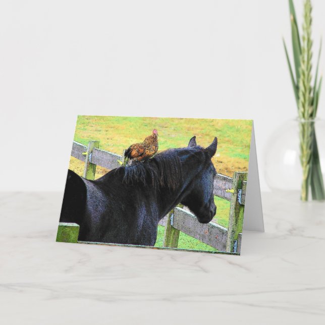 Carte Coq et jument (Devant)