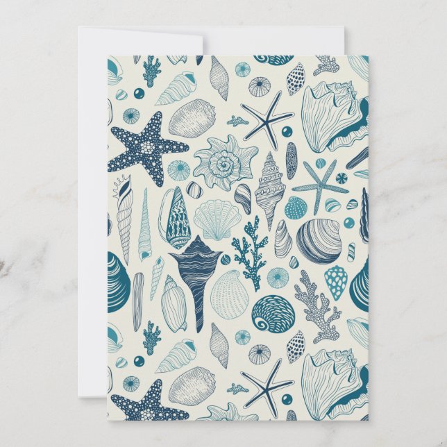 Carte Coques de mer sur le blanc (Devant)