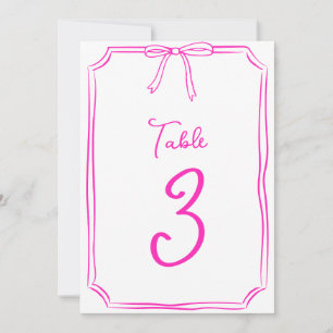Carte Coquette à mâchoire tirée à la main rose chaude Nu